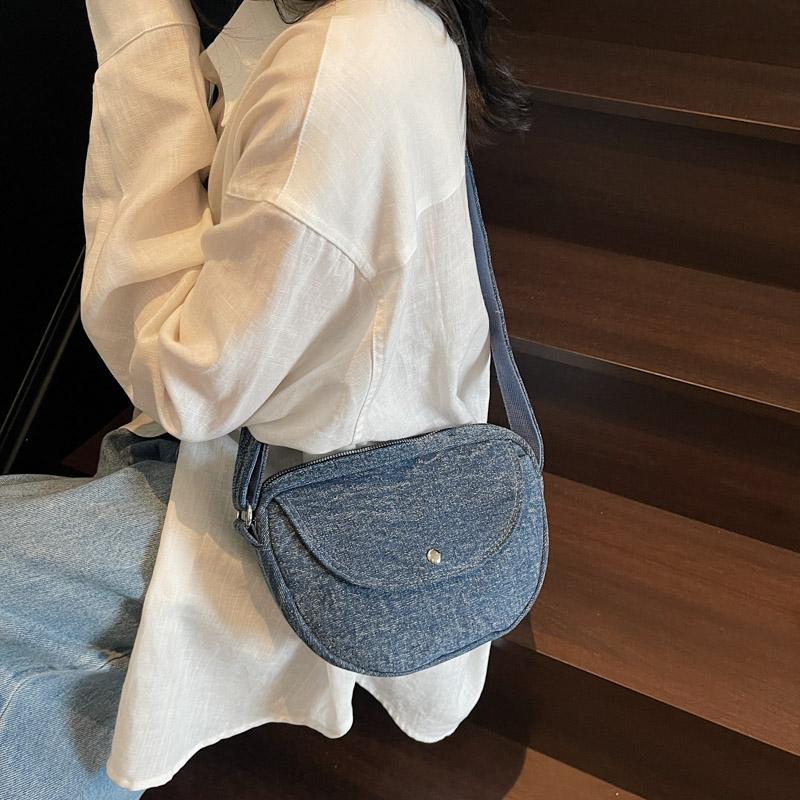 Geantă Denim Femei Geantă Mică de Umăr Geantă Crossbody
