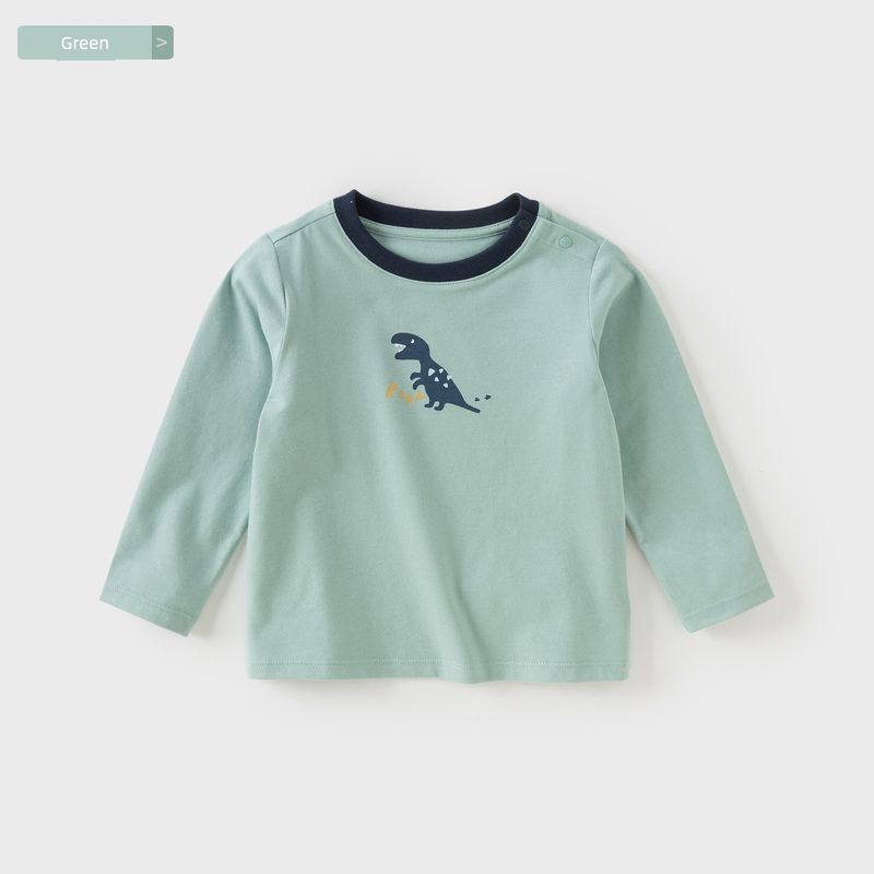 David Bella Boys Antibacterial T-Shirt Girls Long-Sleeved Bottoming Shirt 2026 Spring New Style Kidsren s Baby Tops