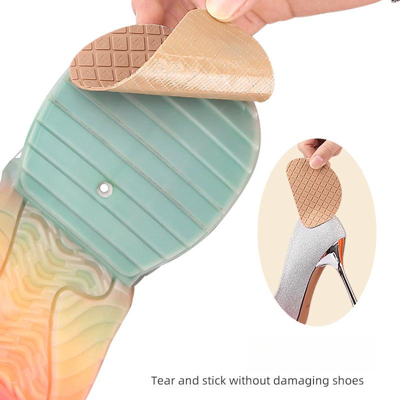High Heels Anti-skid Heel Semi-round Sole Sticker, Soft and Hard Moderate, Ribbed S-pattern Anti-skid, Anti-noise, Anti-wear Sole Patch