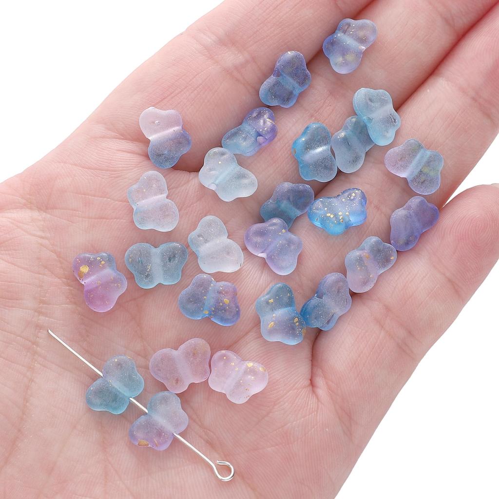 Cute Butterfly Acrylic Charms Assorted Beads for DIY Jewelry Craft 70 Pcs