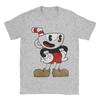 Cuphead T Shirt for Men Pure Cotton Vintage TShirts Crew Neck  Tee Shirt Short Sleeve Clothes 4XL 5XL