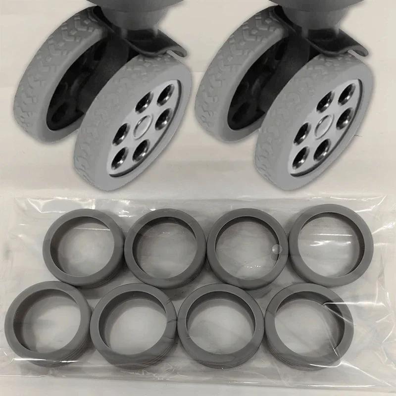 8PCS Silicone Luggage Wheel Covers - Universal Wheel Protector for Suitcase, Noise Reduction & Scratch Proof  Travel Accessories