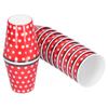 12pcs/Set Melamine Cup Imitation Porcelain Beverage Mug for Restaurant Student School Red