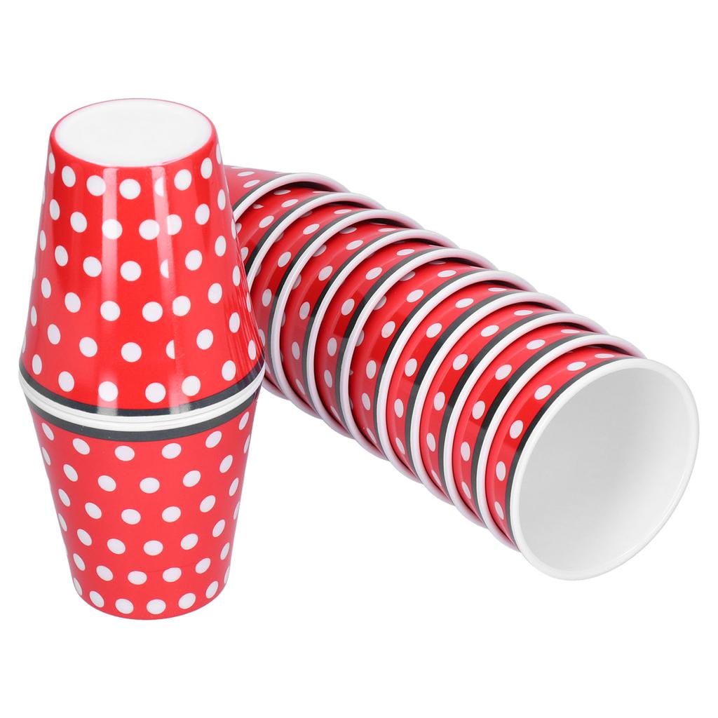 12 buc/Set Cană Melamină Imitație Porțelan Cană Băuturi pentru Restaurant Student Școală Roșu