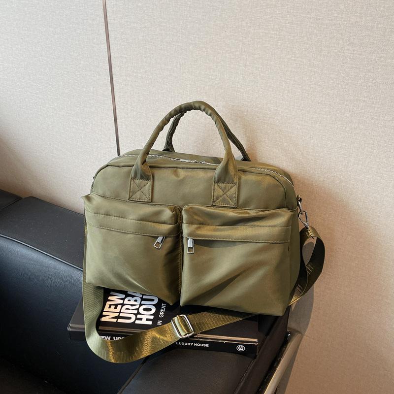 

Вместительная повседневная сумка женская новая высококлассная на плечо, сумка-мессенджер, сумка для путешествий на короткие расстояния зелёный