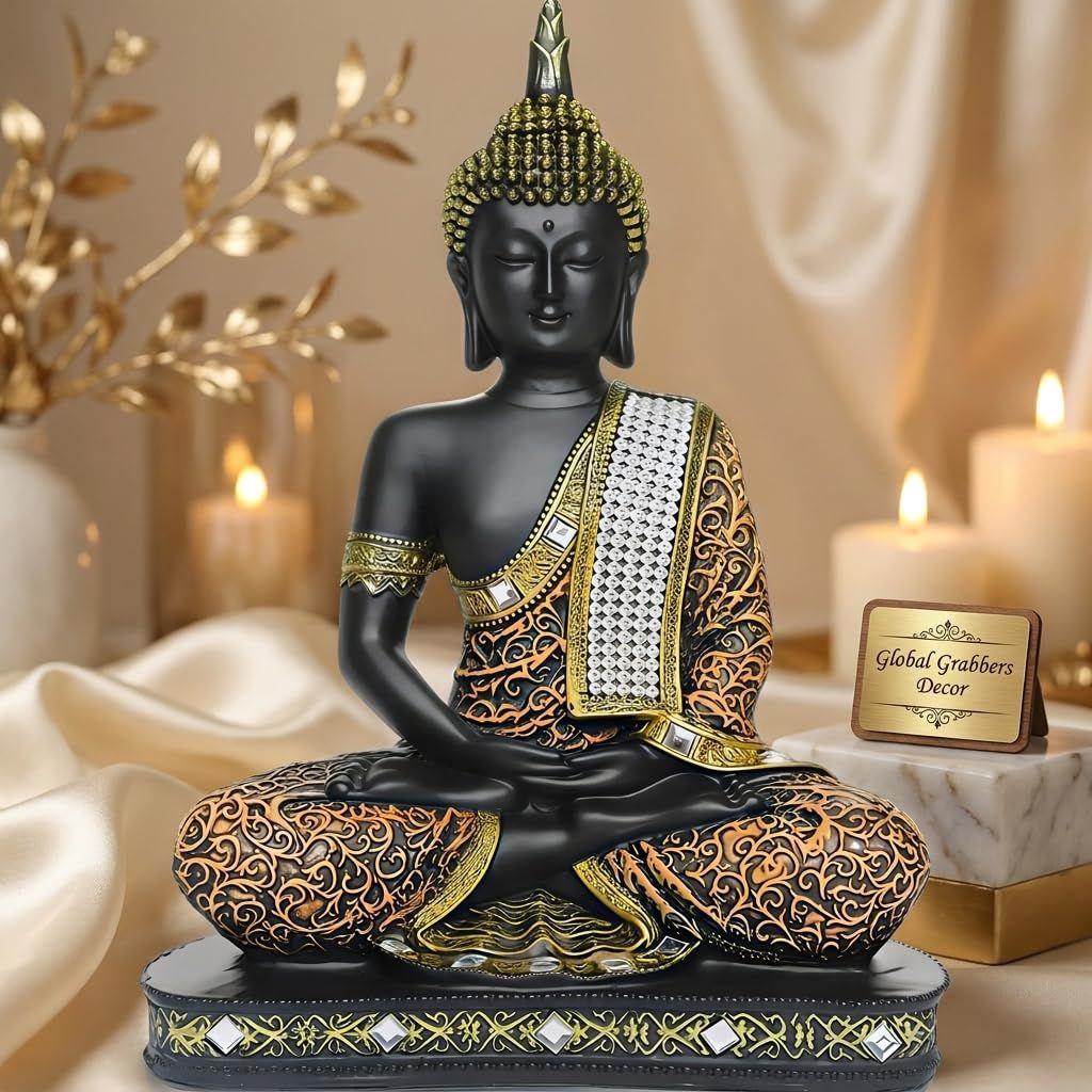 Global Grabbers new Limited Edition 25 Centimetre Meditating Sitting Buddha Idol Statue