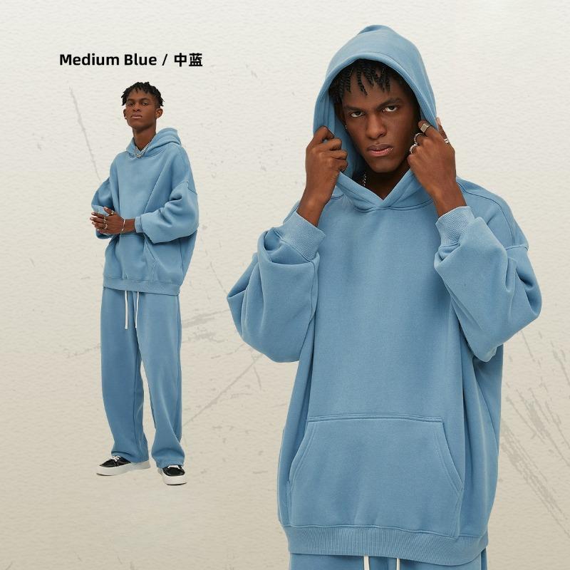 EastRogue New Loose-fitting 350g Fleece-lined Trendy Hoodie for Men, Oversized and Thickened with A Hood.