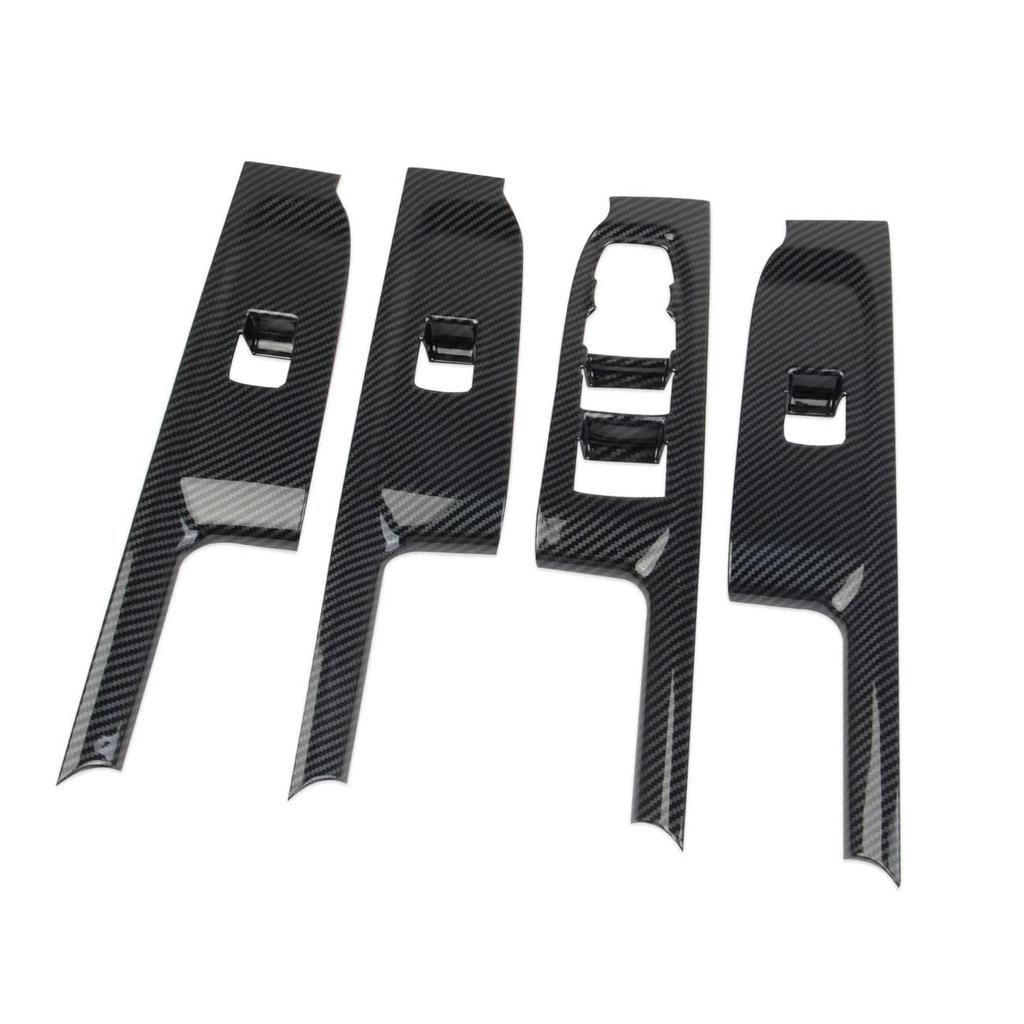 Carbon Fiber Window Lift Switch Panel Cover Trim for 2019-2025 Chevy Silverado 1500/GMC Sierra 1500 for 2020-2025 Sierra/Silverado 2500 3500 HD