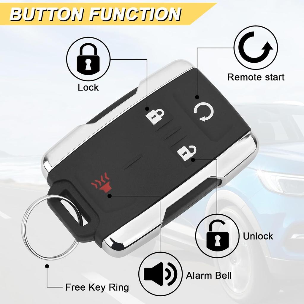 Key Fob Replacement For 2014- Chevy Silverado 1500 2500 3500/15-21 Colorado/ 2015- GMC Canyon/ 14-20 Sierra Car Keyless Entry Remote Control,