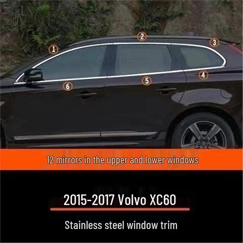 Volvo XC60 Window & Door Trim (2009-2017) - Custom Bright Strips for Enhanced Body Decoration