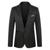 Thin Type Pockets Men Blazer Long Sleeve Single Button Lapel Suit Jacket Male Clothing