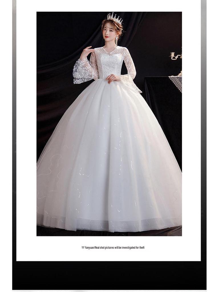 2025 Traumhaftes V-Ausschnitt Spitzen-Hochzeitskleid für Frauen - Märchenhaftes Brautkleid