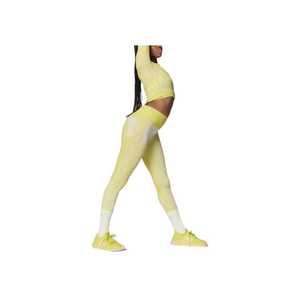 adidas By Stella McCartney aSMC TPR SL Crop Top Acid Yellow White Women GL7583