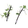 Reptile Corner Branch, 2 Pcs Plastic Strong Durable Imitation Bendable Jungle Climbing Vine Suction Cup Design Flexible Terrarium Plant Decoration