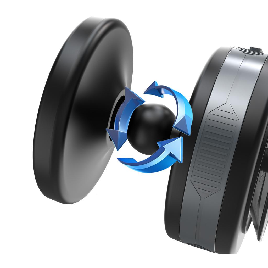 Uchwyt Samochodowy Z Ładowarką Qi Kompatybilny Z MagSafe 15W - Czarny