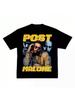 2025 PostMalone American Vintage Street Rap Short Sleeve T-Shirt High Quality Luxury Brand Selling Style Ins Y2k Hot Sell