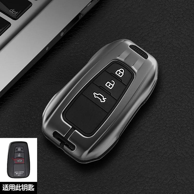 Car Key Case Cover Shell For Toyota Hilux Fortuner Land Cruiser Camry Coralla Crown RAV4 Highland CHR C-HR Fob Accessories