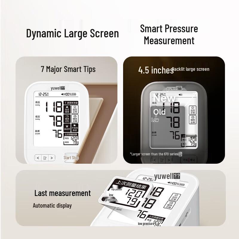 Yuwell YE630AR Voice Rechargeable Blood Pressure Monitor
