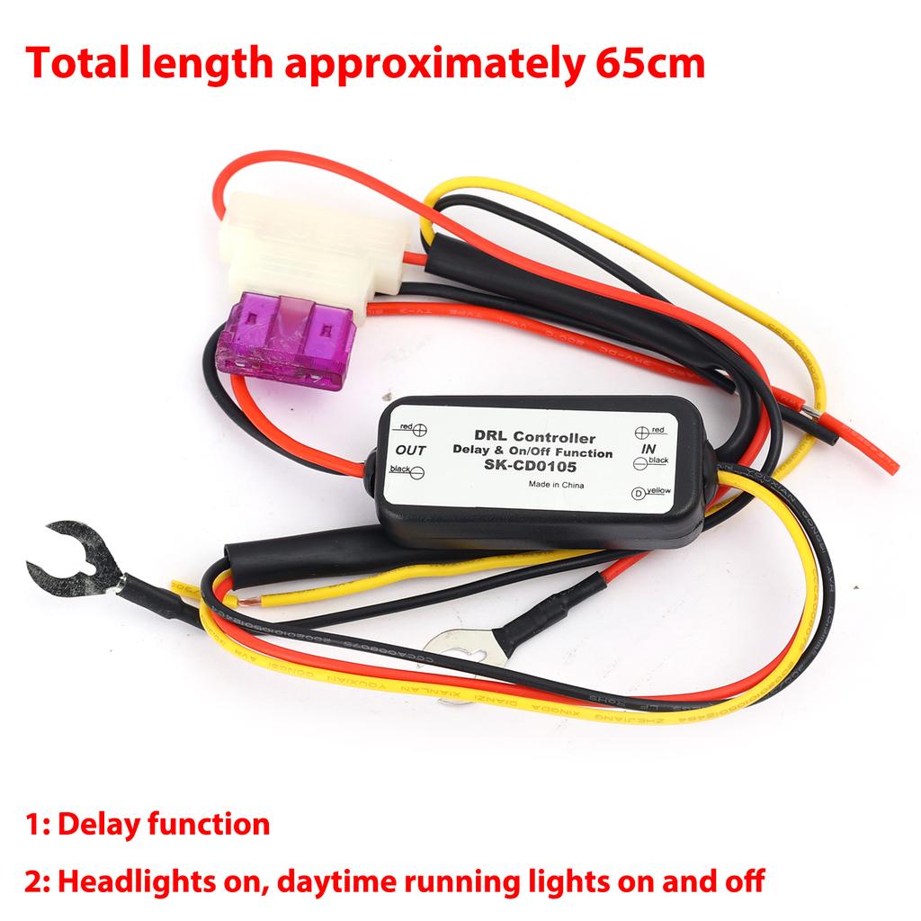 Multi Functional DRL Controller for Car LED Daytime Running Light Auto Automatic ON/OFF Controller Module DRL Relay Kits