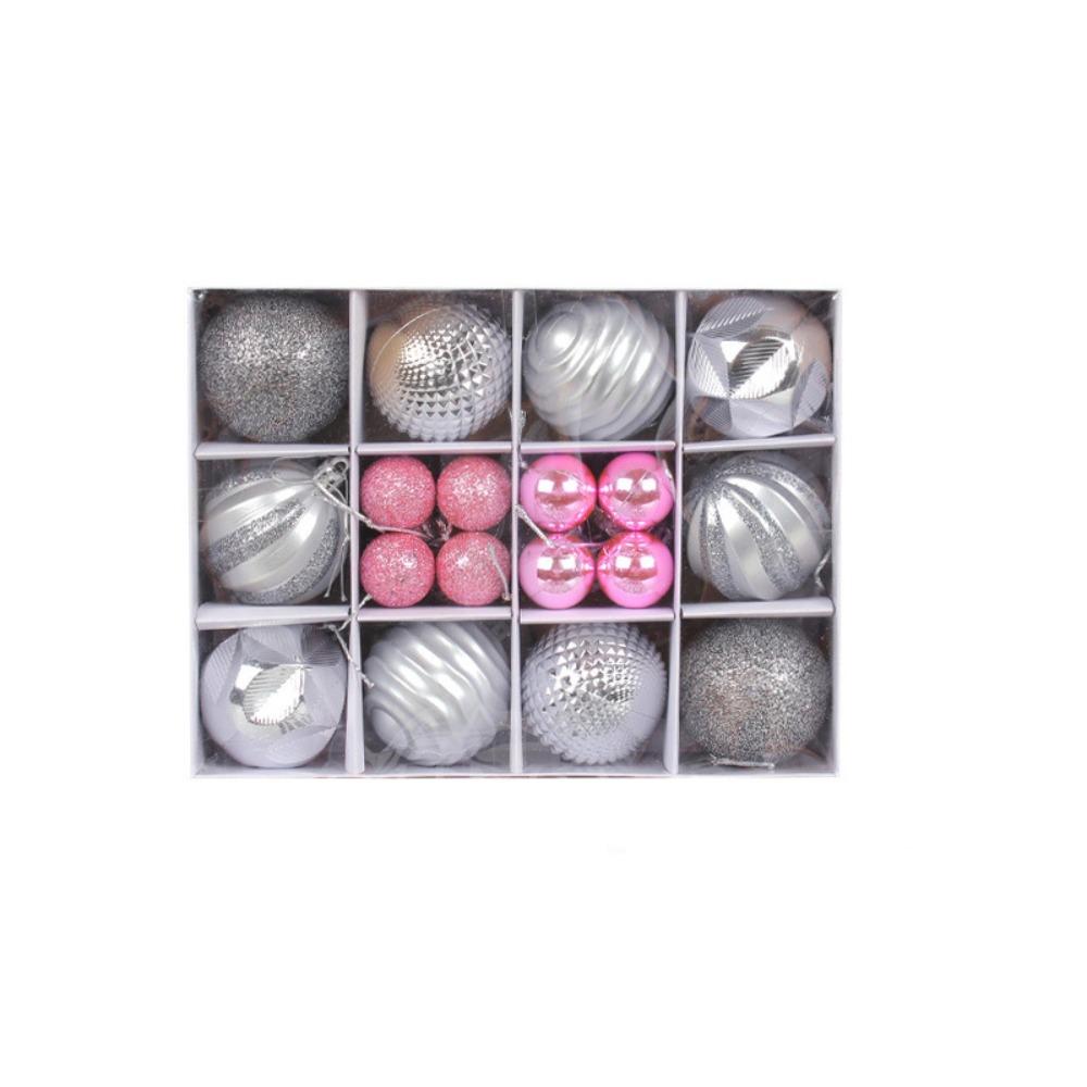 

26pcs 3/6cm Christmas Tree Decoration Pendant Barrel Shaped Hanging Ornament Xmas серебряный