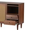 Storage Cabinet Wood Grain Smooth Edge High Stability Sturdy Construction Simple Installation Item Storage