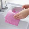 Pink Recyclable Kitchen Cleaning Rag Superfine Fiber Oil Absorption Hand Washing Dish Super Absorbency Dish Cloth