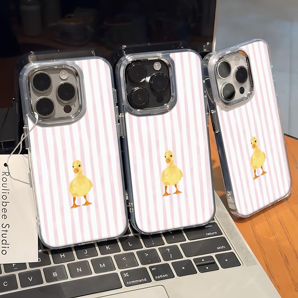 Vertical Duckling Phone Case For Iphone 13 12 11 17 16 15 Pro Max 14 Plus 17Air 17E 16E Coque Phone Cover Lightweight Fundas