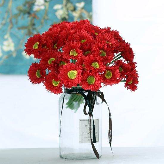 2 Stück künstliche Pflanzen, pflegeleicht, dekorativ, feine Textur, attraktive Einzelzweig-Blumenarrangements, Hochzeitsdekoration