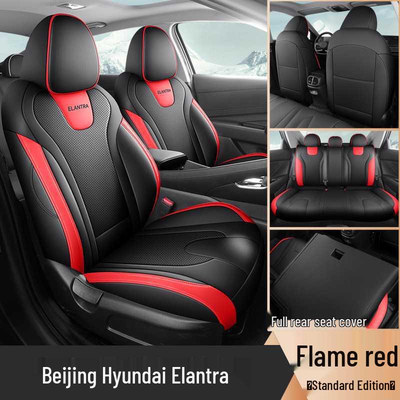 Perforated Leather Car Seat Cushion for Beijing Hyundai Elantra - All Seasons Half Rear Package