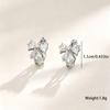 Super Shiny Zirconia Bow Earrings - Women's Fashionable Korean Style Luxury Jewelry.