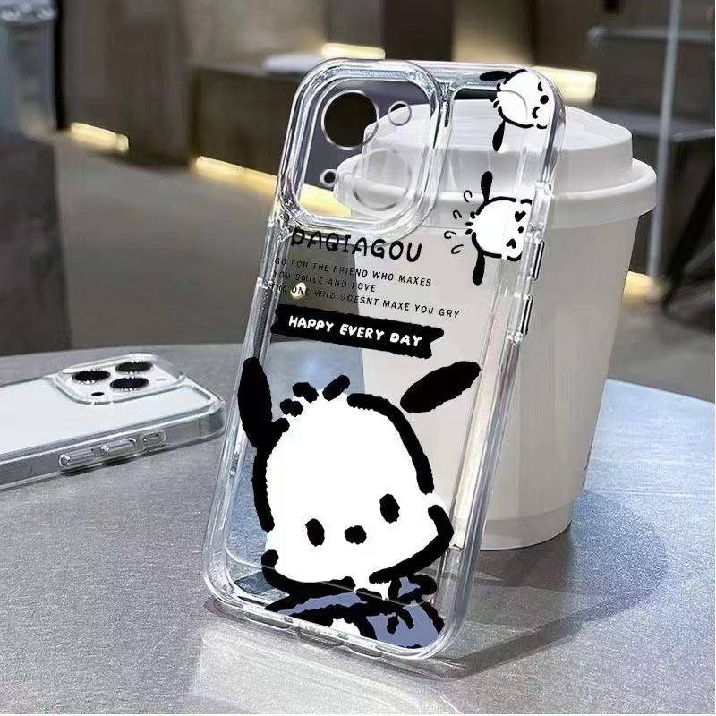 Japanese and Korean Style Is Suitable for Iphone17promax Mobile Phone Case, Transparent Apple 15 Anti-drop 14pro Cute 13/16xr.