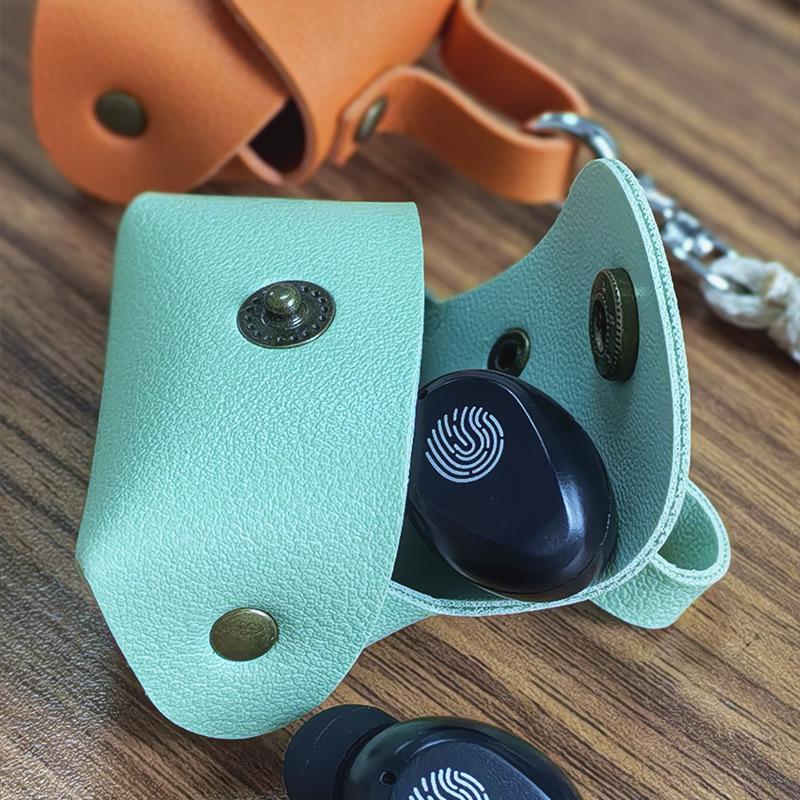 Chic Leather Mini Wallet & Necklace Pendant Earphone Case