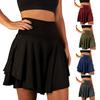 Sexy Wide Band Pockets Lady Skirt Ruffle Women Mini Female Clothes