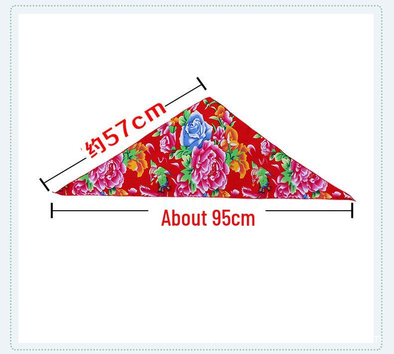 Northeast Ethnic Floral Triangle Headscarf for Performances