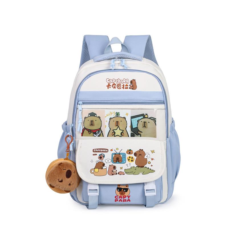 Cute Capybara Schoolbag for Junior High School Students with Primary School Students with Large Capacity Backpack for Students with Backpack