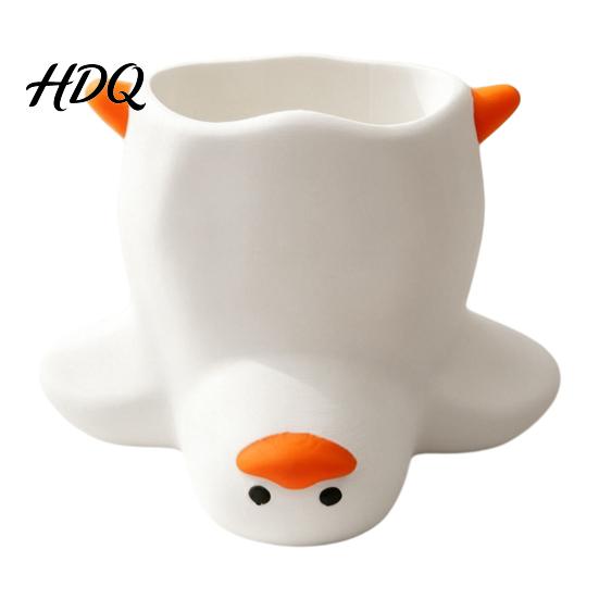3D Printed Pen Holder Upside Down Duck Holder Desk Organizer Funny Creative