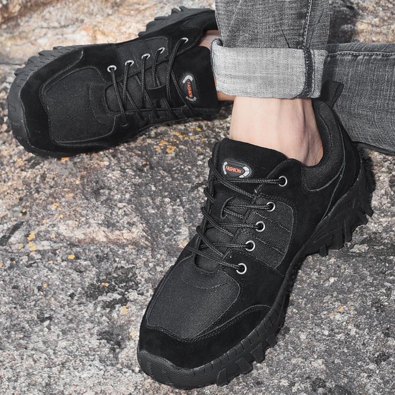 Genuine Leather Men Shoes Sneakers Comfortable Outdoor Shoes For Men Walking Hiking Shoes