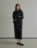 The Ello Long Denim Skirt (Black)
