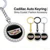 Car Keyring Bling Keychain Crystal Rhinestone For CT4 CT5 XT4 XT5 XT6 ATS CTS XTS Auto Fashion Accessories (3 Colors)