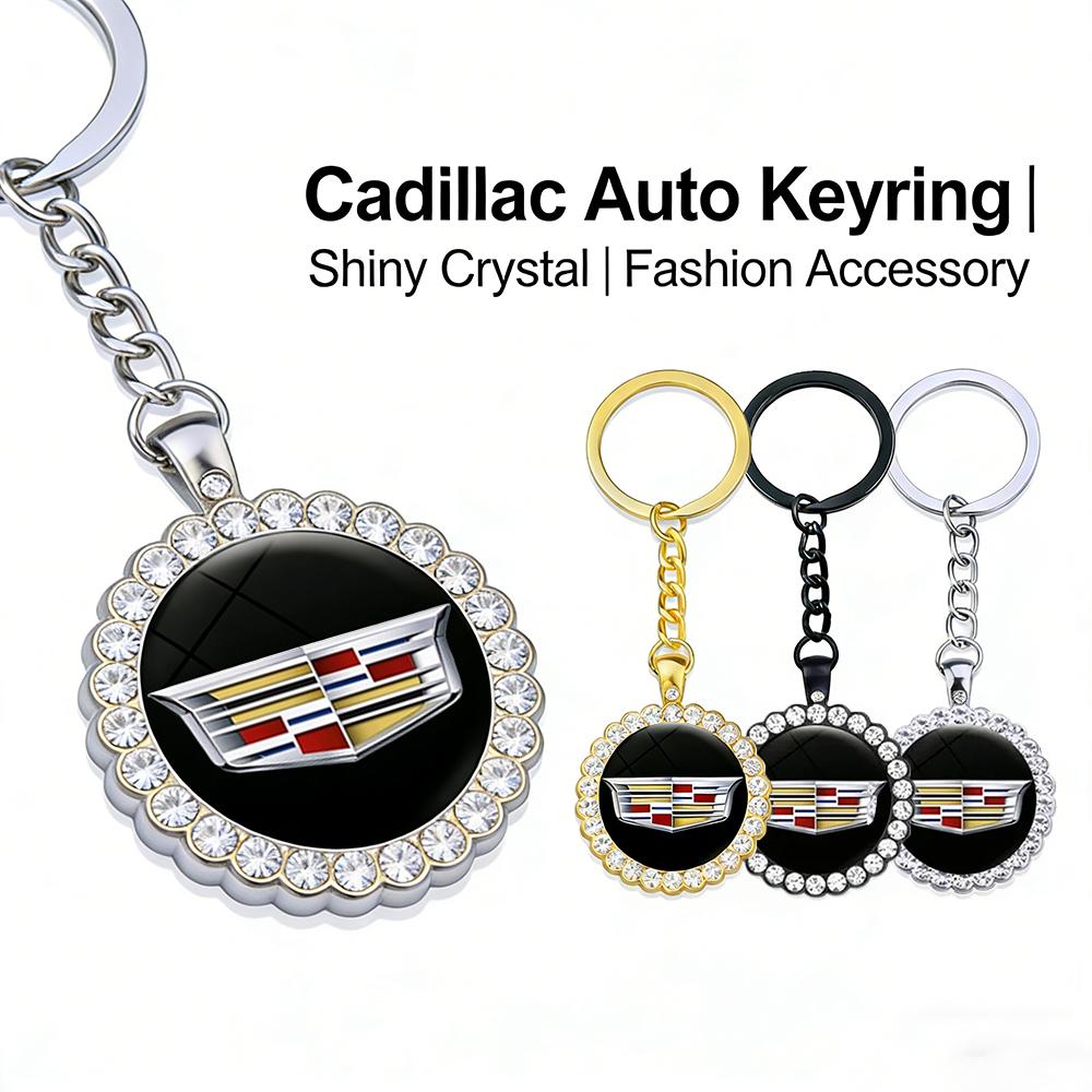 Car Keyring Cadillac Bling Keychain Crystal Rhinestone For CT4 CT5 XT4 XT5 XT6 ATS CTS XTS Auto Fashion Accessories (3 Colors) Svagd99 9v