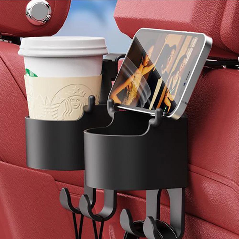 Multifunctional Car Hook Storage Box Seat Back Water Cup Holder Rear Vehicle Storage Box Interior Supplies