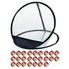 ZERONOWA Approach Practice Golf Practice Net with Balls, Foldable for Indoor and Outdoor Use, Compact Storage (Type A)
