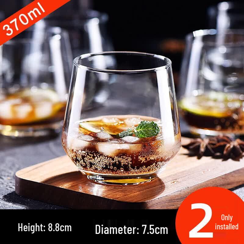 Star-marked Crystal Whiskey Rock Glass