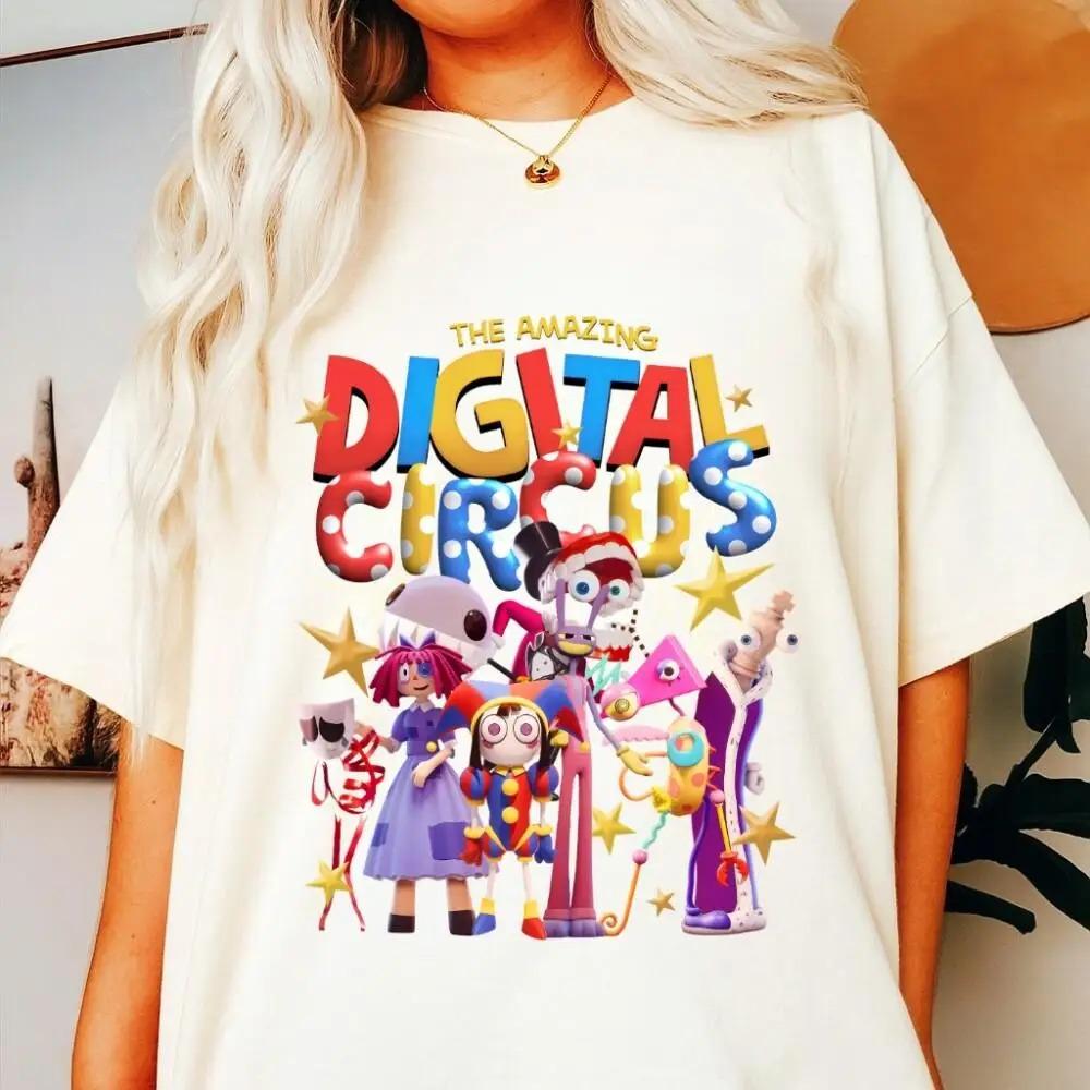 The Amazing Digital Circus Printed T-shirt Men and Women Summer Cotton Y2K Clothing Cartoon Casual Round Neck Short Sleeved Tee