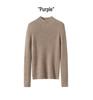 Women's Thick Warm 100% Pure Cashmere Short Slim Fit Half Turtleneck Sweater - Perfect Layering Piece