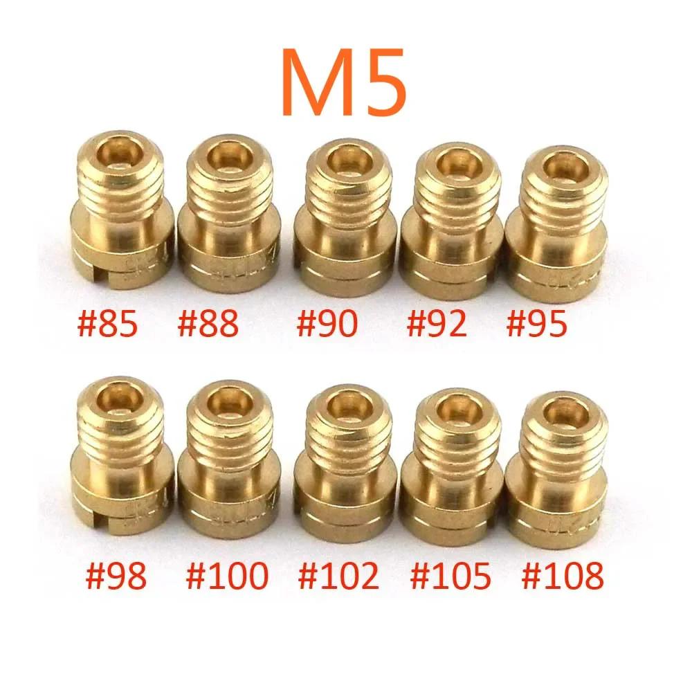 Packung mit 10 Stück 4mm 5mm Hauptdüse M4 M5 für GY6 50cc 139QMB PZ19 Keihin OKO KOSO PWK Mikuni Keihin Vergaser