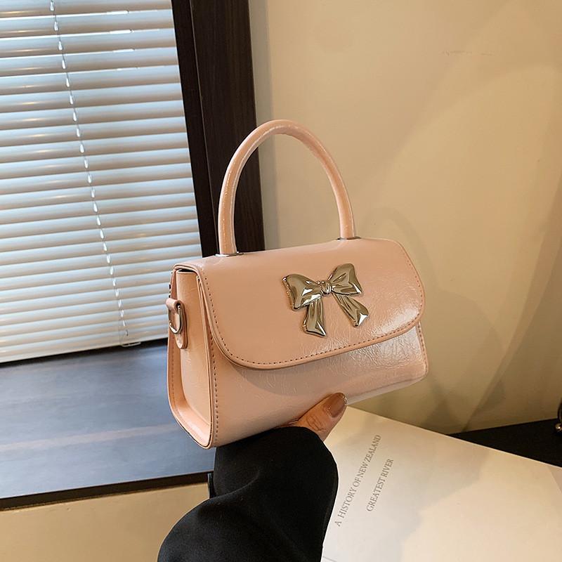 Stylish Spring Single Shoulder Bag Trendy Street Style Small Square Bag розовый