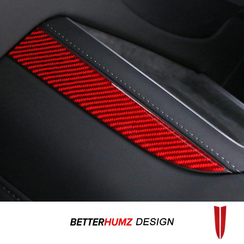 For Tesla Model Y Juniper 2026- Model 3 Highland 2026 Carbon Fiber Center Console Side Trim Stickers Car Interior Accessories