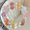 High Quality Natural White Crystal Rose Quartz Lemon Yellow Black Gold Super Seven Treasure Bracelet