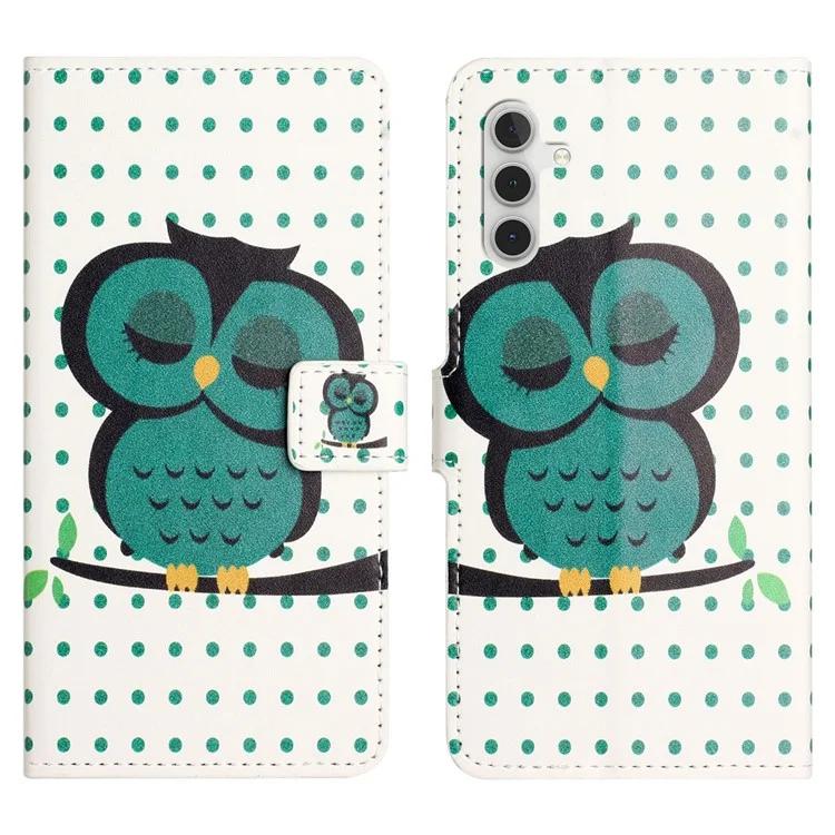 

For Samsung Galaxy S24 FE Case Wallet PU Leather Flip Phone Cover Pattern Printing